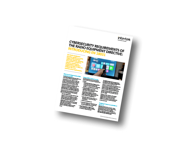 Radio Equipment Directive (RED) Cybersecurity Requirements and EN 18031 Series fact sheet